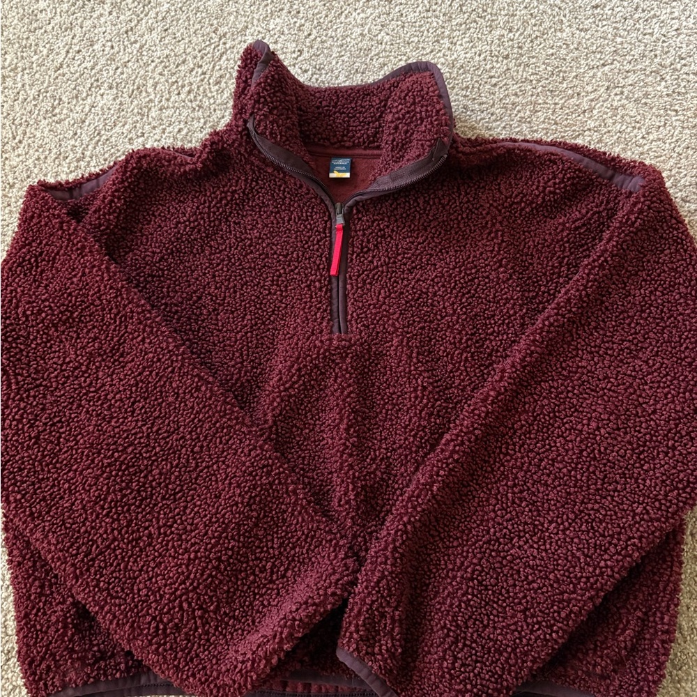 Burgundy Fleece Sweater